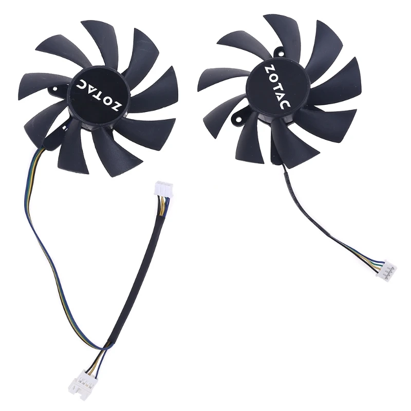 

1 Pair 4Pin Cooler Fan Replacement for GeForce GTX 1660 RTX 2060 2070 Video Graphics Card Cooling Fan 85DD