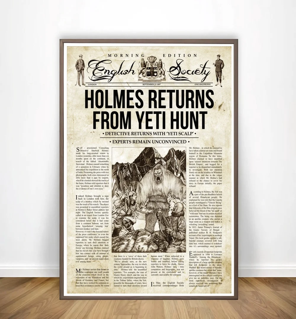 Настенная картина с изображением Шерлока Холмса из сериала анти Холмс | Дом и сад