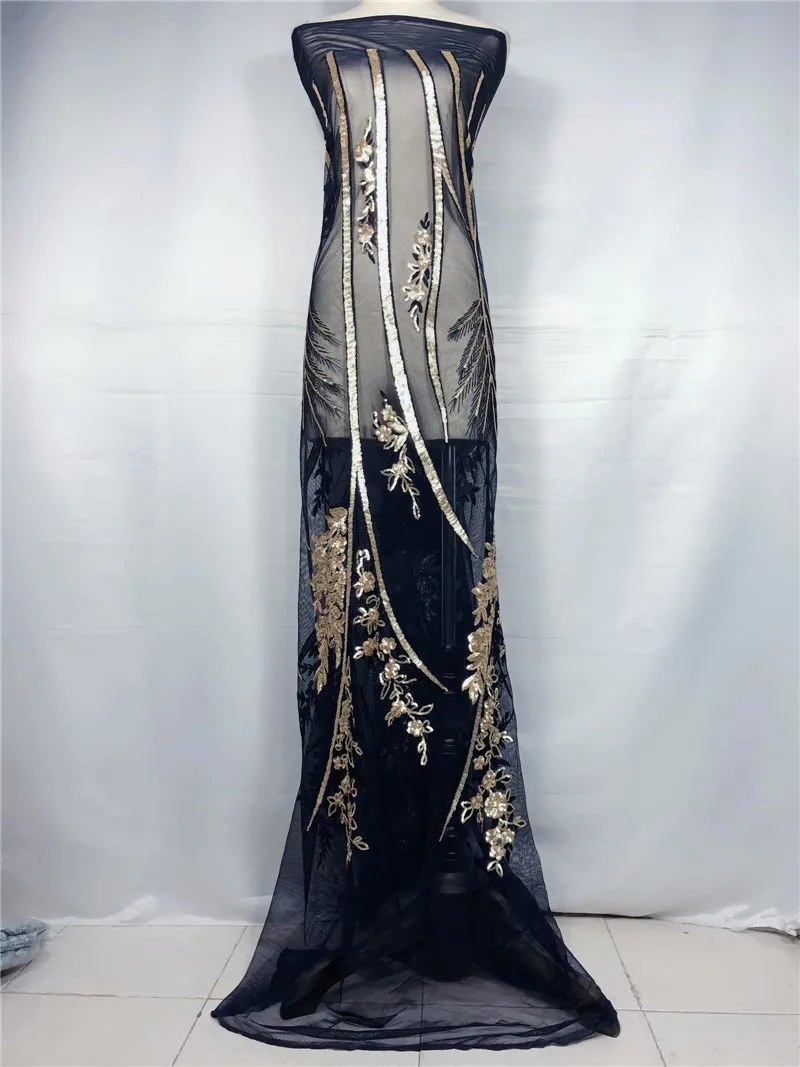 Тюль кружевная ткань с красивыми цветами Высококачественная блестками Красивая