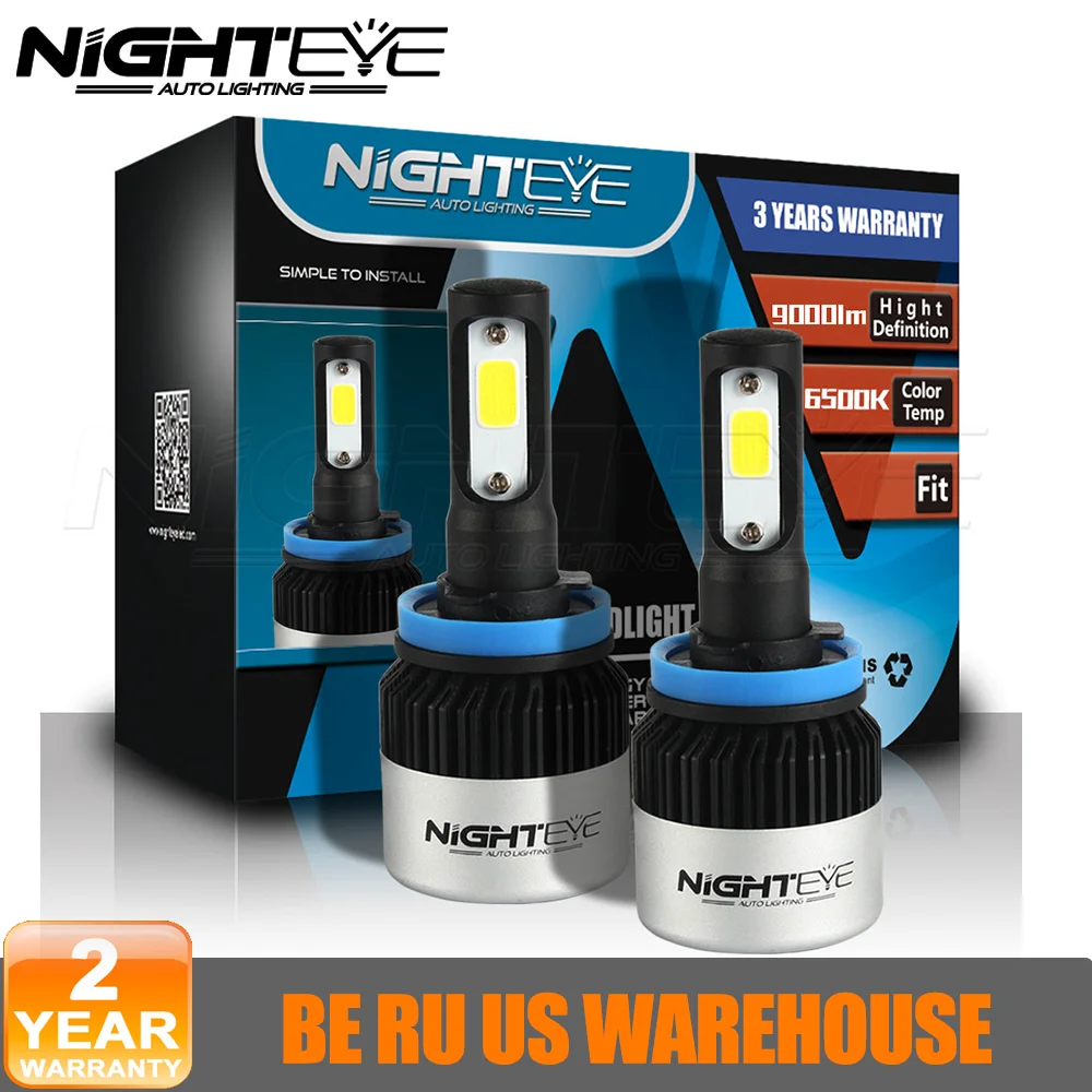 Автомобильная фара NIGHTEYE H11/H8/H9 6500K 72 Вт лм|Передние LED-фары для авто| |