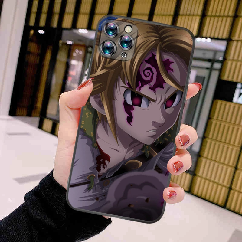 

Anime Cartoon T-The Seven Deadly Sins Phone Case For iPhone 11 Pro MAX Luxury Soft Coque Black TPU Best Shockproof Back Cover