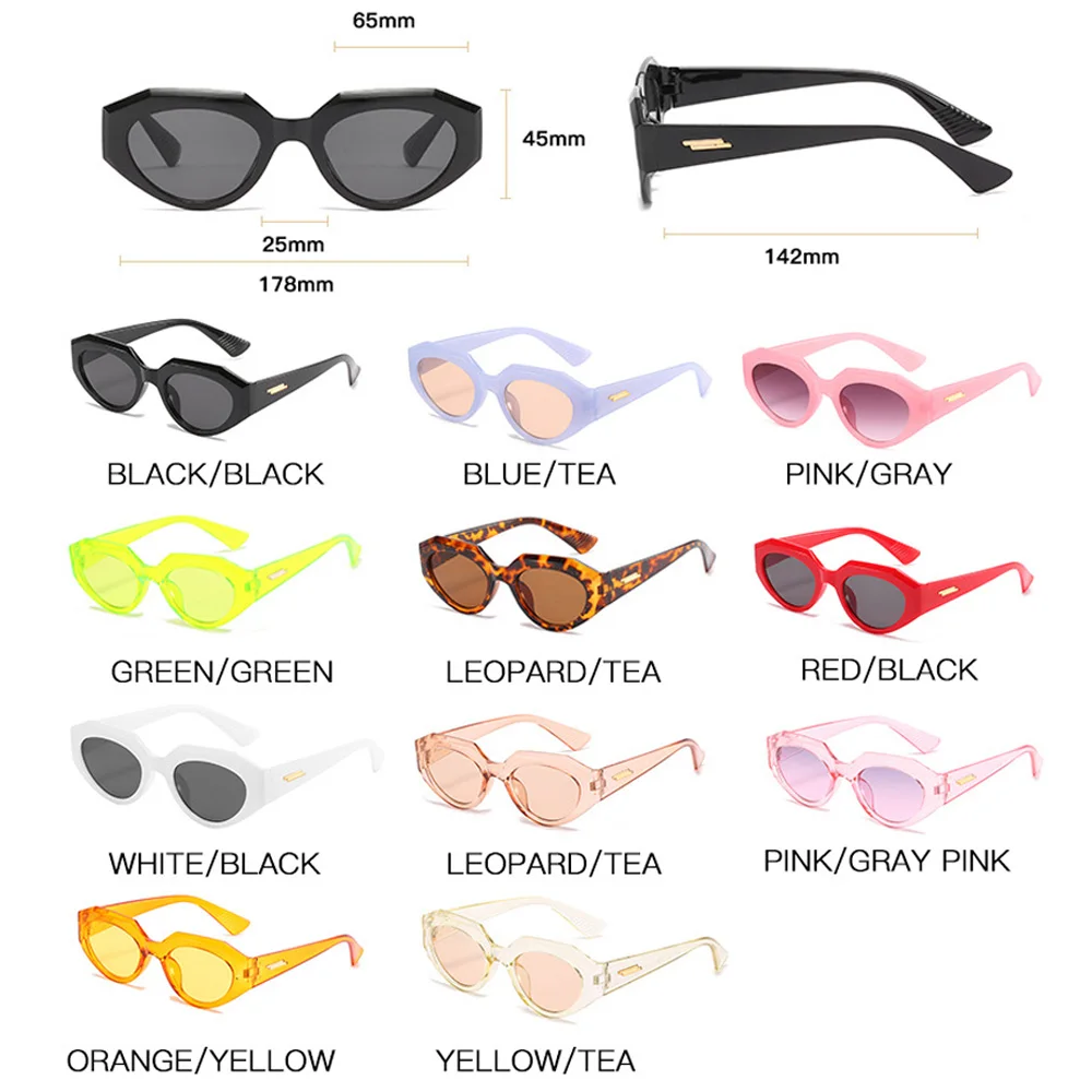 

Fashion Irregular Cat Eye Sunglasses Women 2021 Trend Jelly Color Sun Glasses Brand Designer Ladies Sexy Black Eyewear Shades