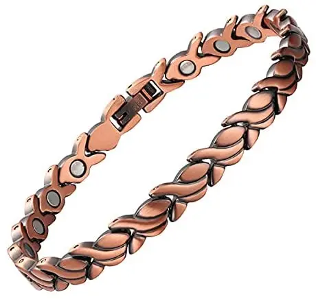 

Wollet Magnetic Copper Anklets Ankle Bracelet for Arthritis with Extra Strong Magnets (24CM/8MM)
