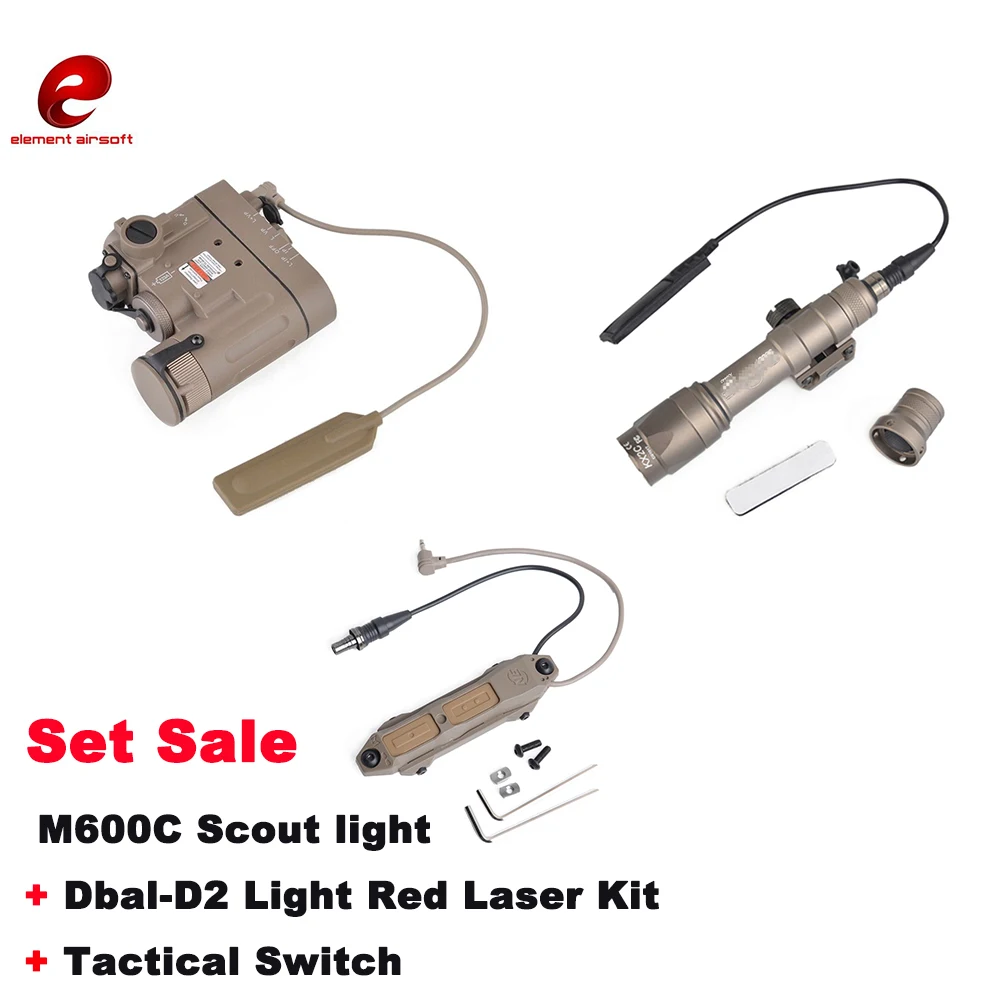 

Element Airsoft тактический M600C вспышка светильник и Dbal EMKII Dbal-D2 Светильник ИК/красный лазерный комплект с дополненной Давление переключатель в ком...
