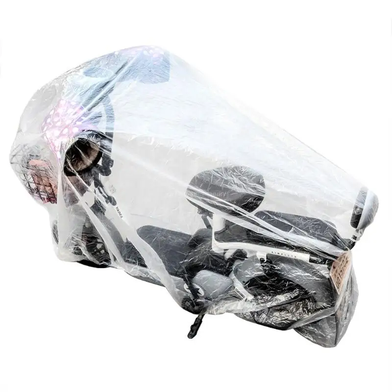 

Motorcycle Cover Disposable Transparent Protector Covers All Season Outdoor Waterproof Bike Scooter Rain Dustproof Covers M