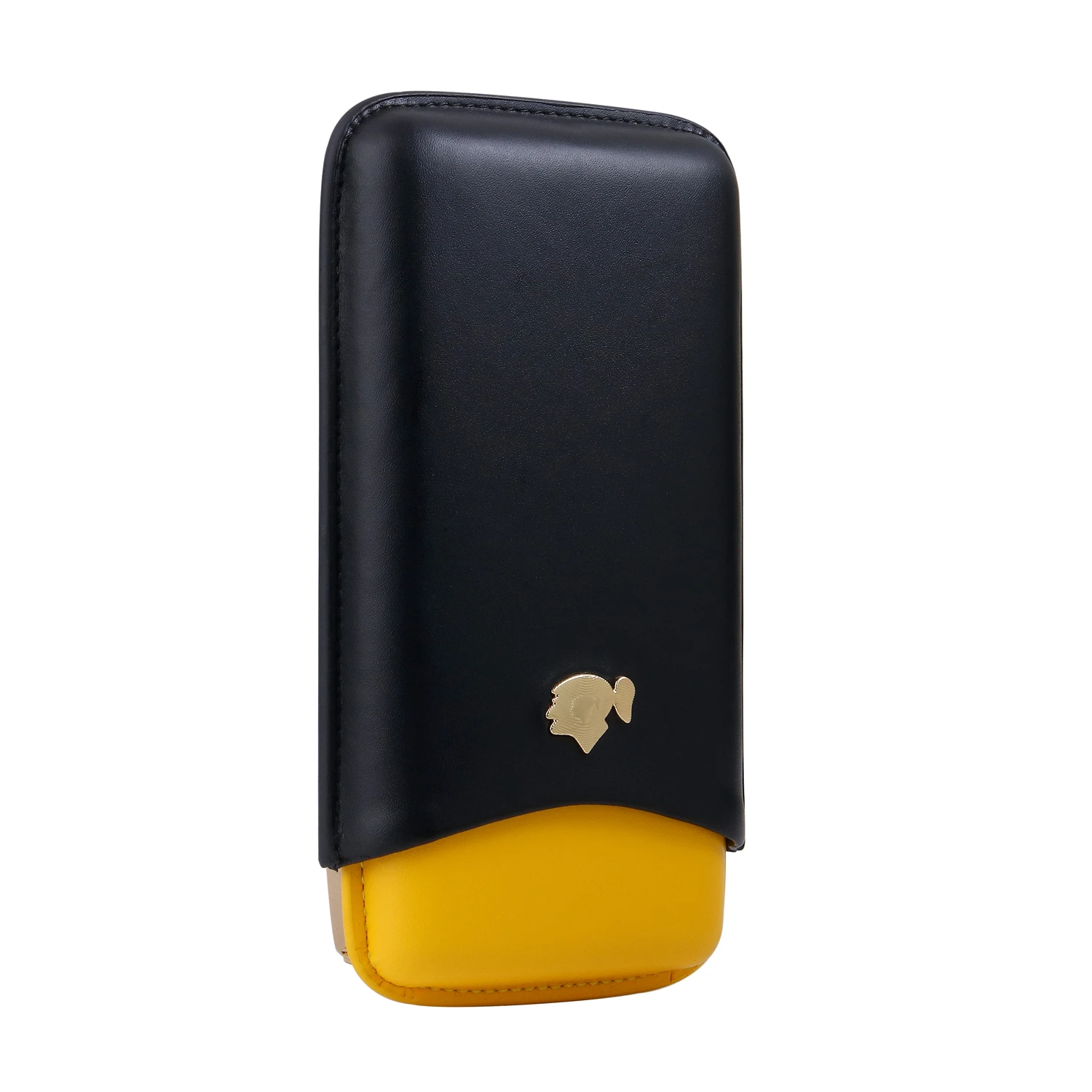 Чехол COHIBA с 3 держателями, черный, красный, для путешествий, из искусственной кожи, для сигар, обернутый Кедровой трубкой, мини-сигарная коробка для хьюмидора с красивой подарочной коробкой