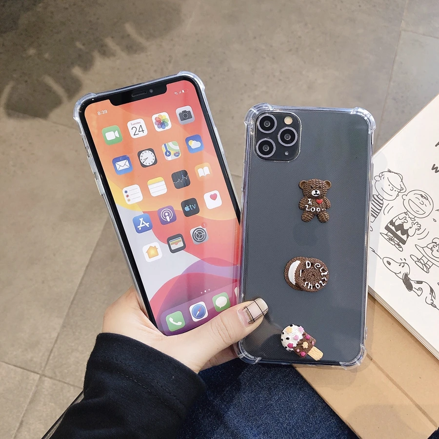 Для Huawei P20 Lite P30 Pro милый медведь КИТ коготь DIY чехол для Nova 3i 4 5i 5 Прозрачный