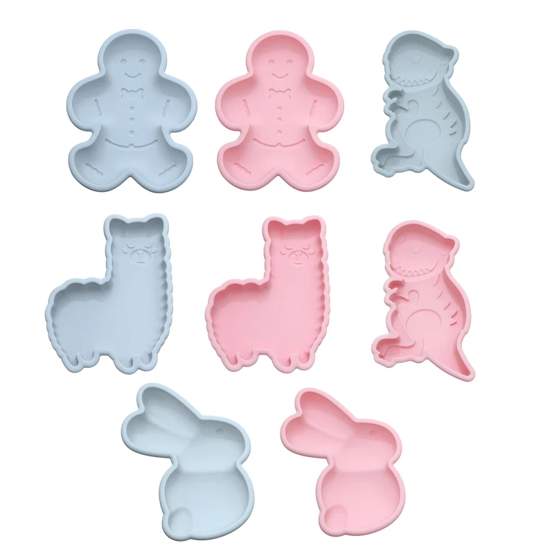 

8pcs 3D Cute Animal Shape Chocolate Silicone Mold Cake Mould Soap Mold DIY Baking Tray Pastry Fondant Mold Baking Accessories