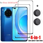 Honor 50 30 Lite камера+защитное стекло на Huawei 30 i Honor 20 Pro стекло Защитное экрана закаленное стекло Honor20 Lite Honor50 LiteHonor30i стеклянная пленка хуавей хонор 30S 30i лайт хонор 50 очки стекло