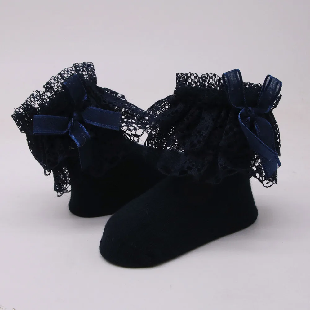 Удобные кружевные милые хлопковые носки для маленьких девочек 2020 однотонные