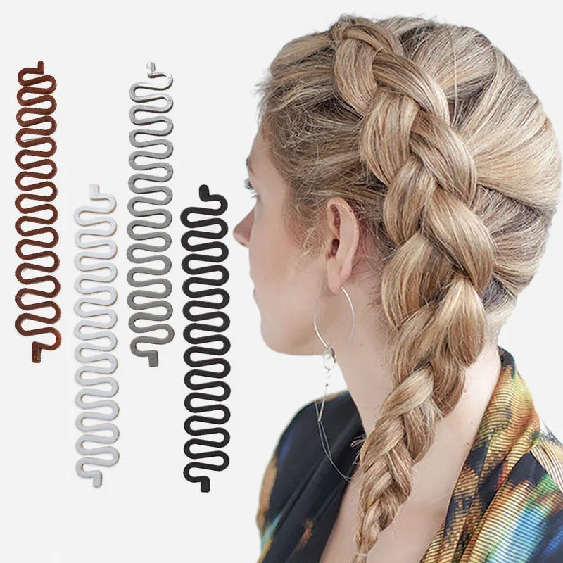

Lady French Hair Braiding Tool Weave Braider Roller Hair Twist with Hook Edge Curler Styling Tool DIY Accessories Hairpin Tool