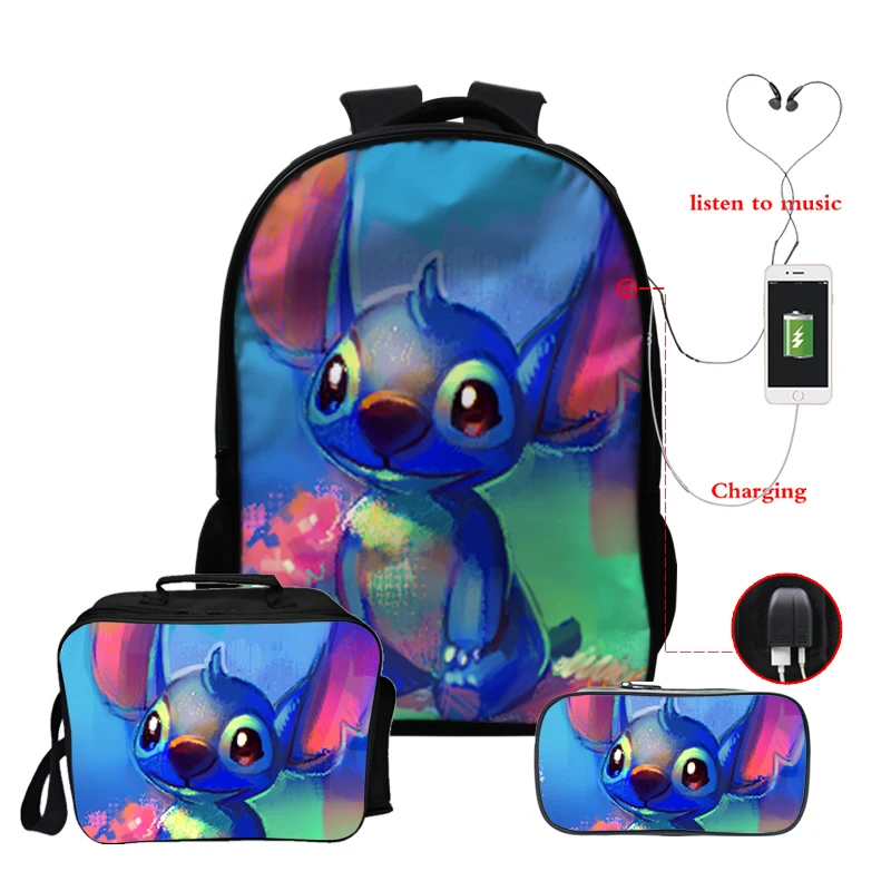 

Рюкзак 3 шт./компл., новинка 2021, модный трендовый рюкзак с мультяшным рисунком, сумки на плечо, школьная сумка с 3D принтом, рюкзаки, студенческ...