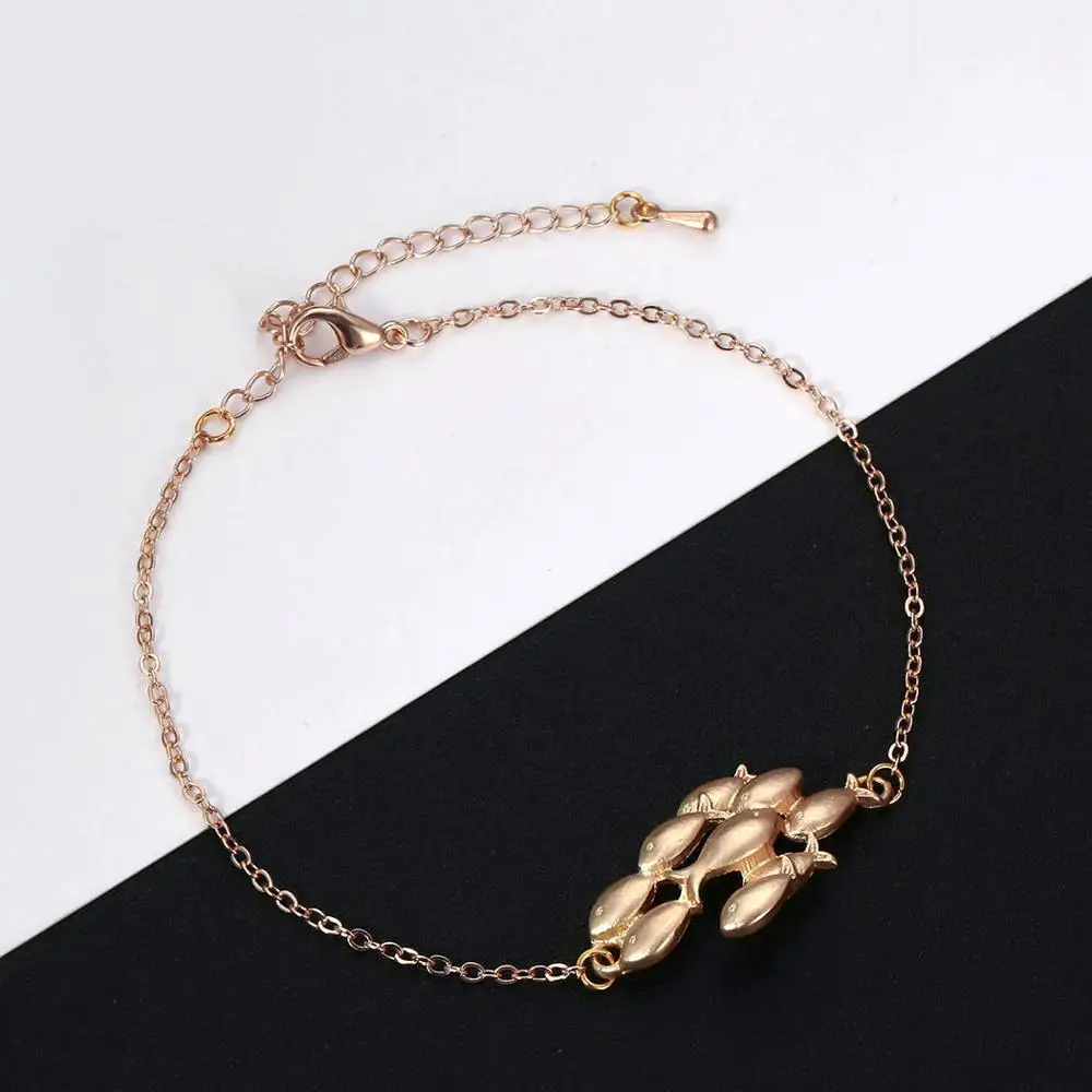 Женский браслет с маленькой рыбой Todorova милый в стиле Школа рыб эффектные