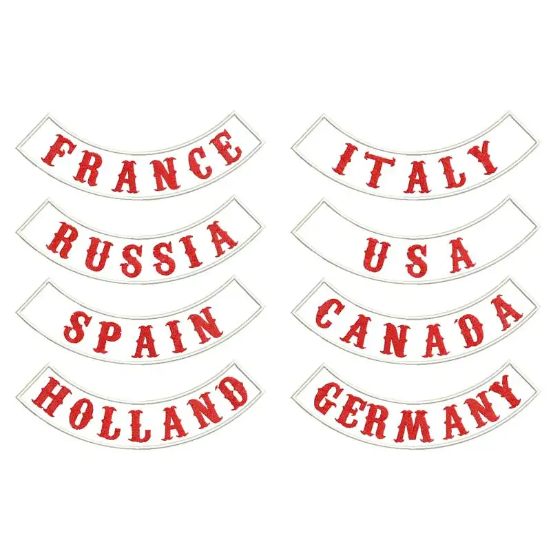 Байкерские нашивки с вышивкой на заказ испанская английская американская