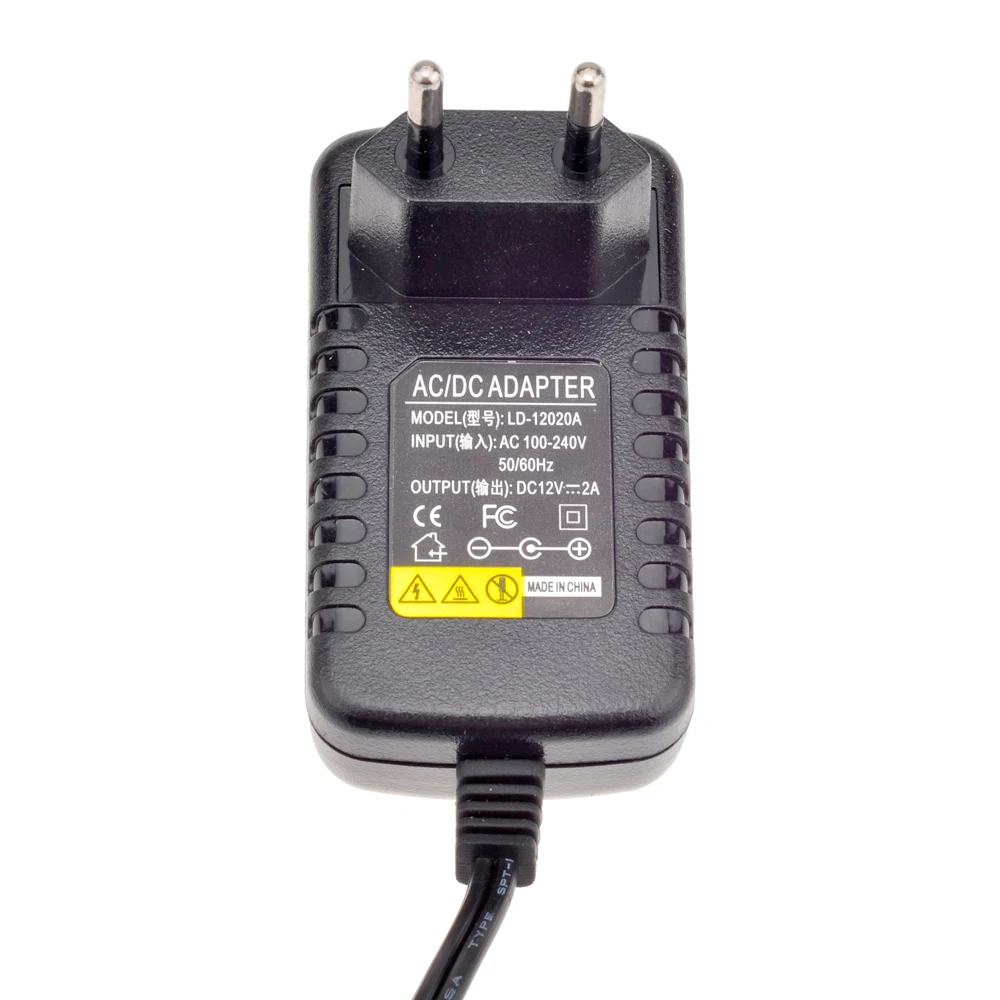 5 штук 12V 2A 2000mA AC 100V-240V конвертер адаптер DC Питание стандарта ЕС США Великобритании