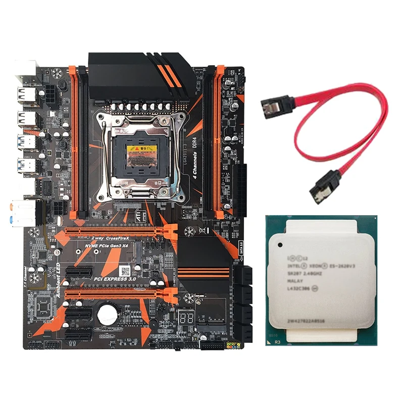 Набор материнской платы X99 с Φ V3 CPU E5-2620 Pin четырехканальная материнская плата DDR4 REG