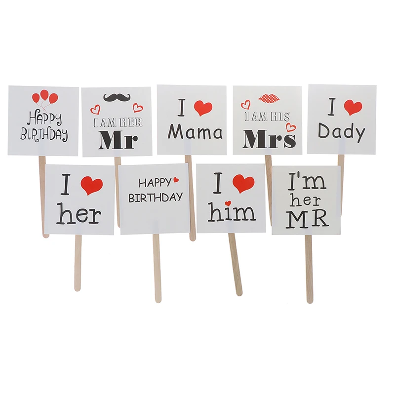 Счастливый День матери отца торт Топпер Вставка карты флажки для торта Наклейка