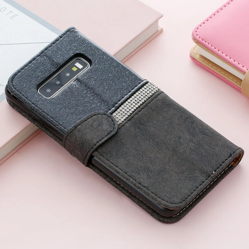 LCHULLE роскошный флип-кошелек из искусственной кожи чехол для samsung S8 S9 S10 Plus S10E S7 Edge блестящий чехол для телефона для Galaxy Note 10 Plus