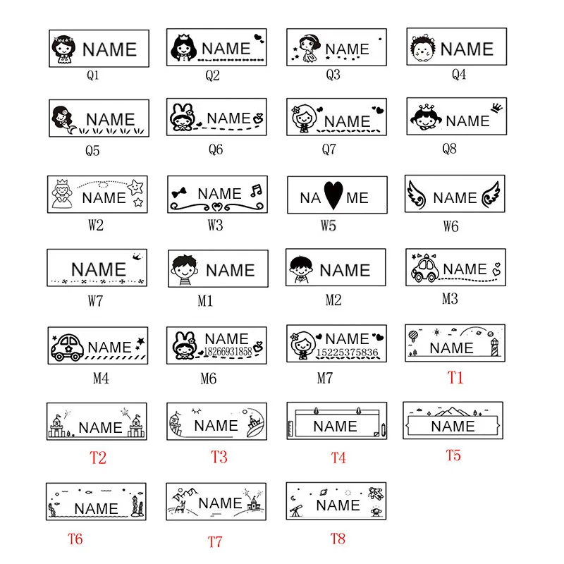 

Customized Name Stamp Waterproof Toy Baby Student Clothes Chapter Wash not Faded Children's Seal Customized Stamp