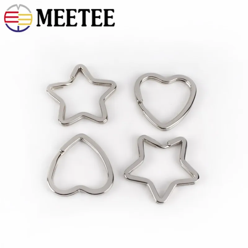 Meetee 5 шт./набор 21/25 мм Сердце с рисунком пятиконечной брелок звезда уплотнительное