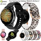 Ремешок силиконовый active2 с принтом для Samsung Galaxy watch active 2 40 мм 44 мм, браслет для Garmin Move Style, 20 мм