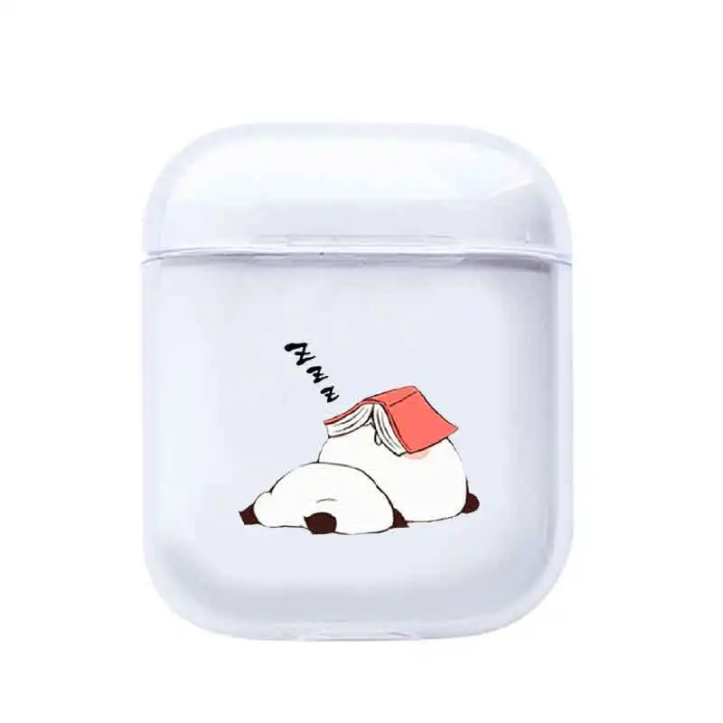 I201199 Чехол s для Airpods с милой пандой, окрашенный прозрачный мягкий силиконовый чехол s для AirPods 1/2 чехол, защитный чехол, беспроводной чехол для наушников - Цвет: I201199