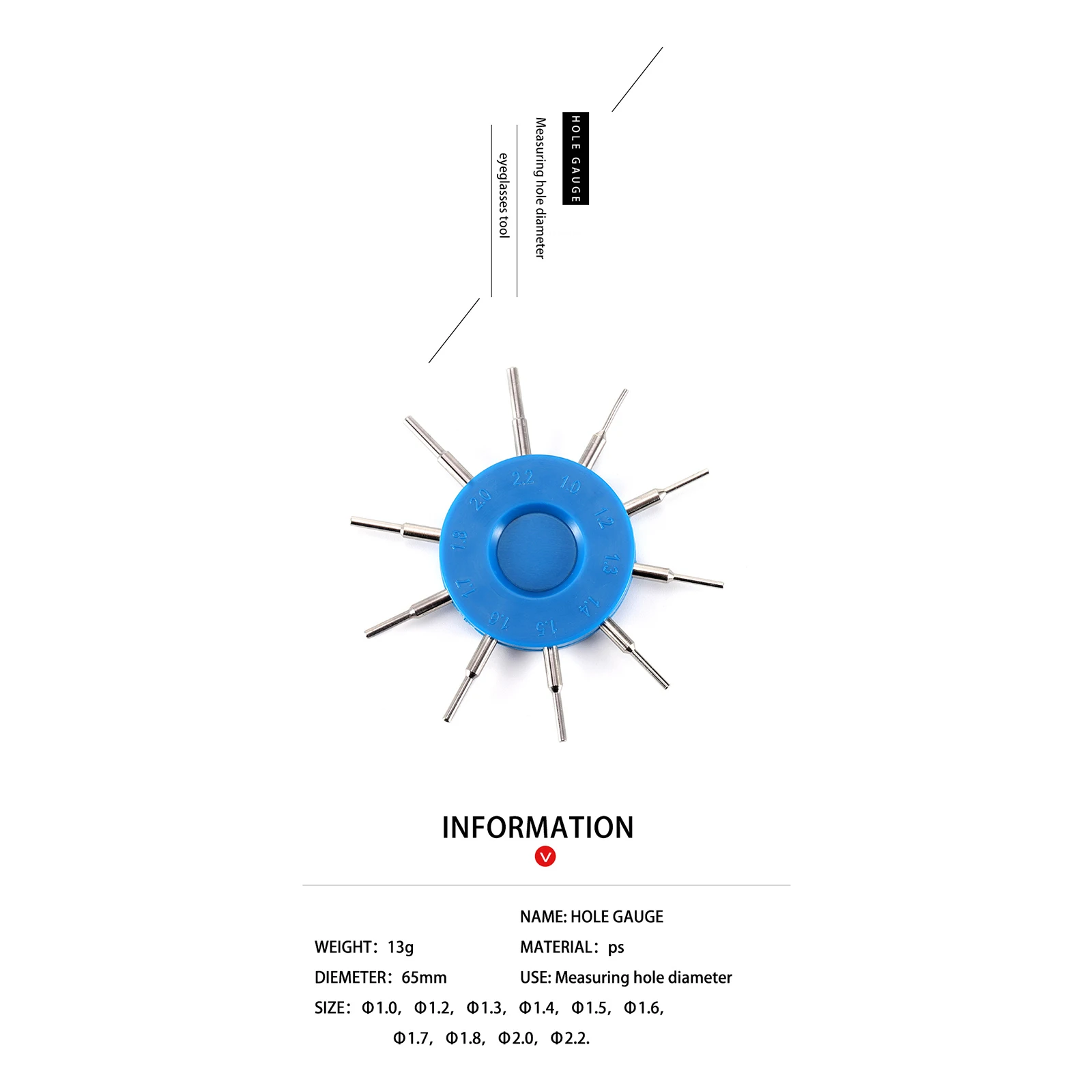 

0,01 мм Высокоточный профессиональный измеритель отверстий для очков инструмент многофункциональный инструмент для ремонта очков