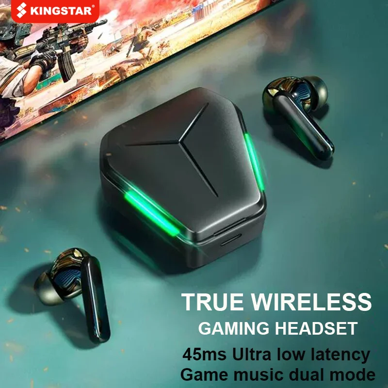 

Wireless Gaming Headset TWS Headphones Noise Reduction Earphones Sports Earbuds Ultra Low Latency For Bluetooth Microphone Fone