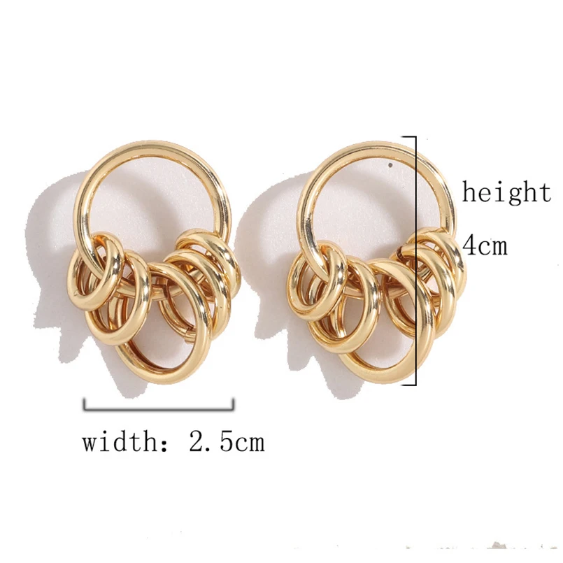 2020ELEGANCE серьги-кольца из металла минималистичный корейский стиль Экологически чистый материал Лето банкет классические ювелирные изделия подарок для девушки