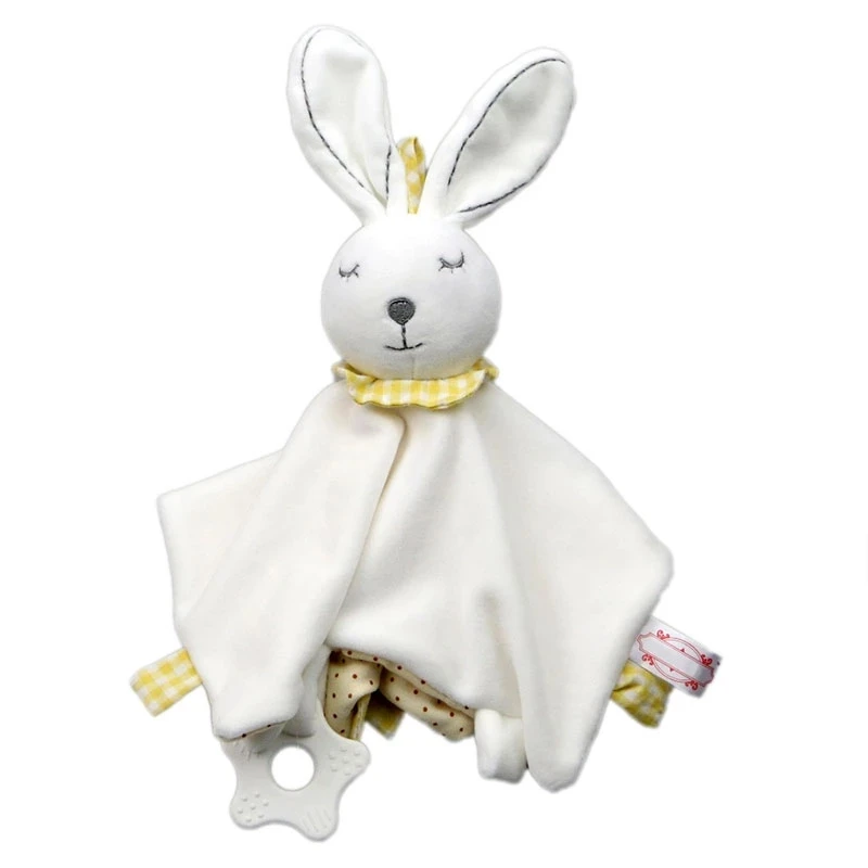 Newborn Baby Towels Rattles Animal Bear/Rabbit Plush Dolls Soft Security Blanket Bed Bells Comfort Saliva Towel Toys | Мать и ребенок