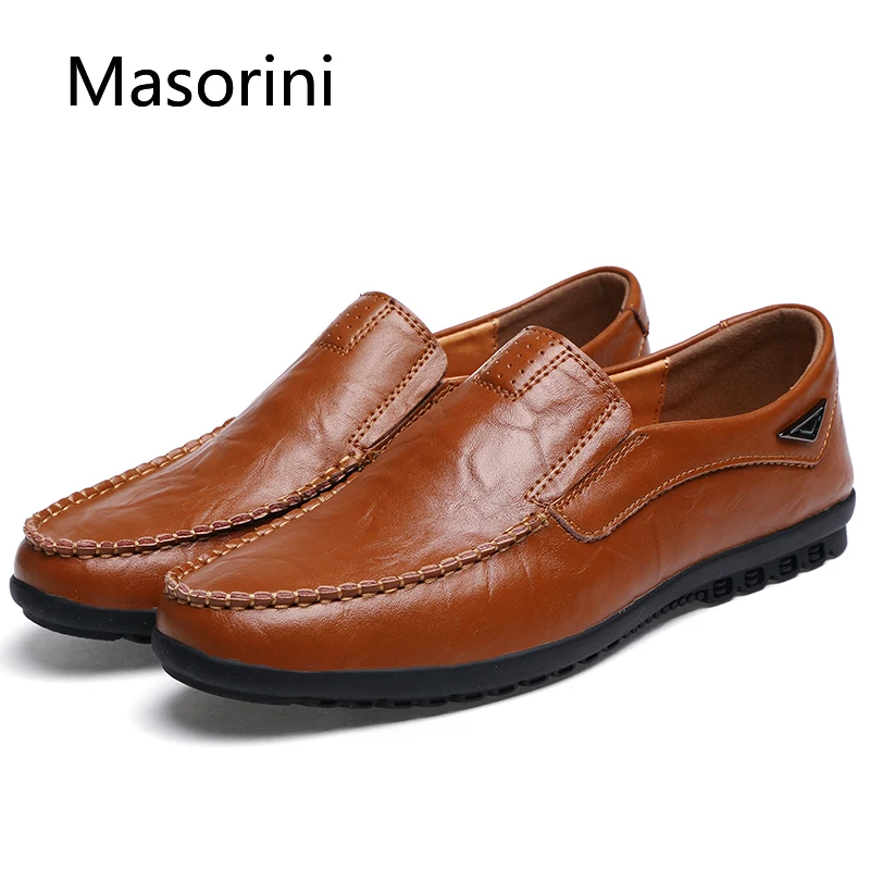 Genuine Leather Men's Casual Shoes Luxury Brand Comfortable Mens Loafers Flats Breathable Slip on Driving Moccasins Men | Обувь