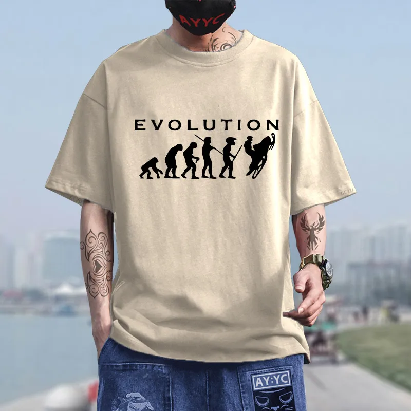

Snowmobiles Evolution T Shirt Men Cotton O Neck Funny T-shirts Man Clothing High Street Camiseta Basic Tops