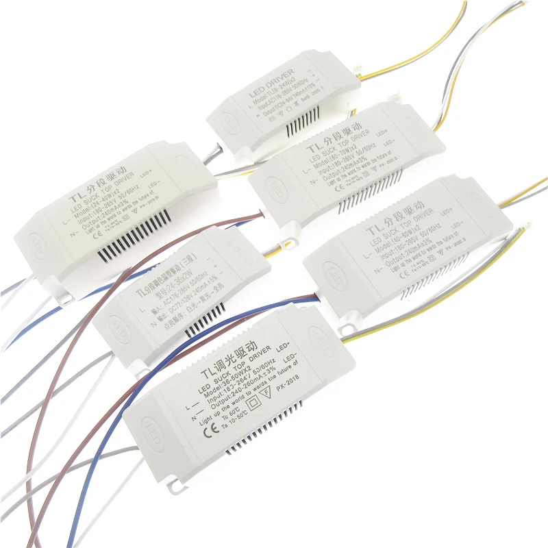 

1pcs 8W-70W Ceiling Light LED Lamp Driver 24W 36W 50W 60W 70W Double Color Dimming Power Supply 240mA Lighting Transformers