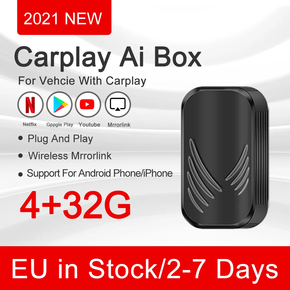 

2021 Carplay Ai Box to Android System For Audi Benz VW Apple Tv Box plug and play Mirror link Carplay Multimedia multi-player