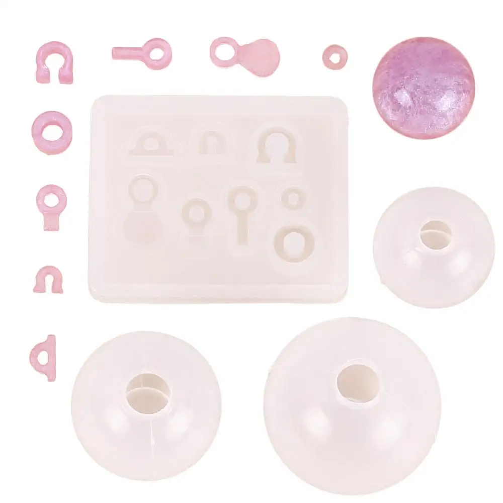 4 шт. набор форм из силиконовой смолы для литья ювелирных изделий серьги шарики в