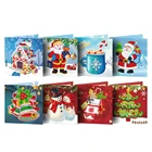 Набор для вышивания 3D, бриллиантовый рисунок Рождество открыток, 8 шт.