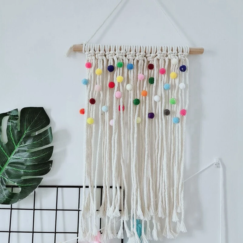 Красочный гобелен из макраме праздничный Настенный декор для детской комнаты