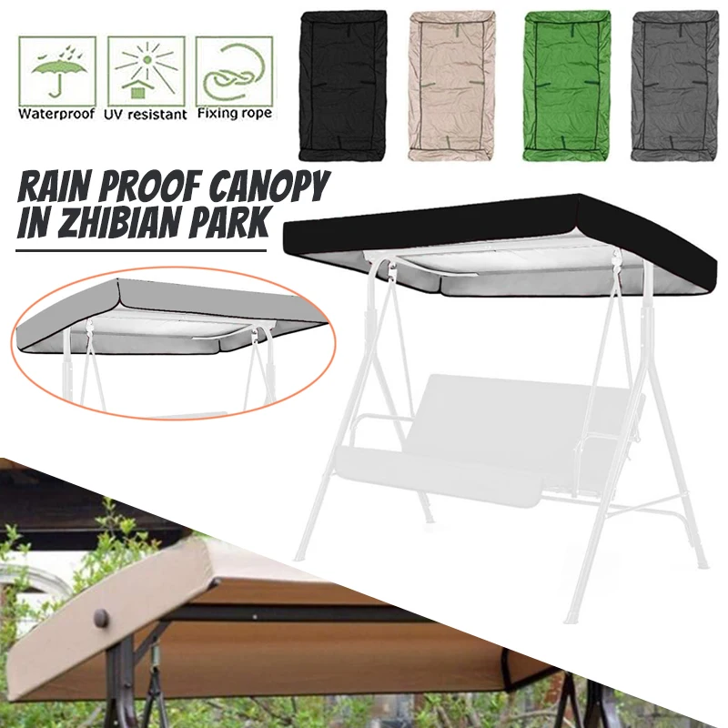 

4Color Replacement Canopy For Swing Seat 3 Seater Sizes Garden Hammock Cover Swing Roof Outdoor Chairs Hammock Covers