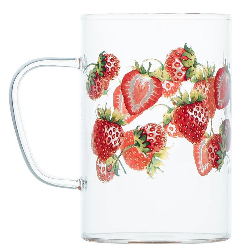 Стеклянная кружка для кофе черный белый цвет с буквенным принтом “Milk” Чай Кубок