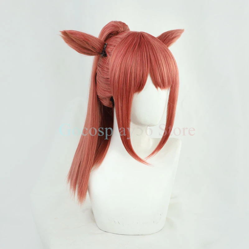 FF14 Ryne Gaia парик с ушками финальная фантазия длинный прямой хвост для косплея