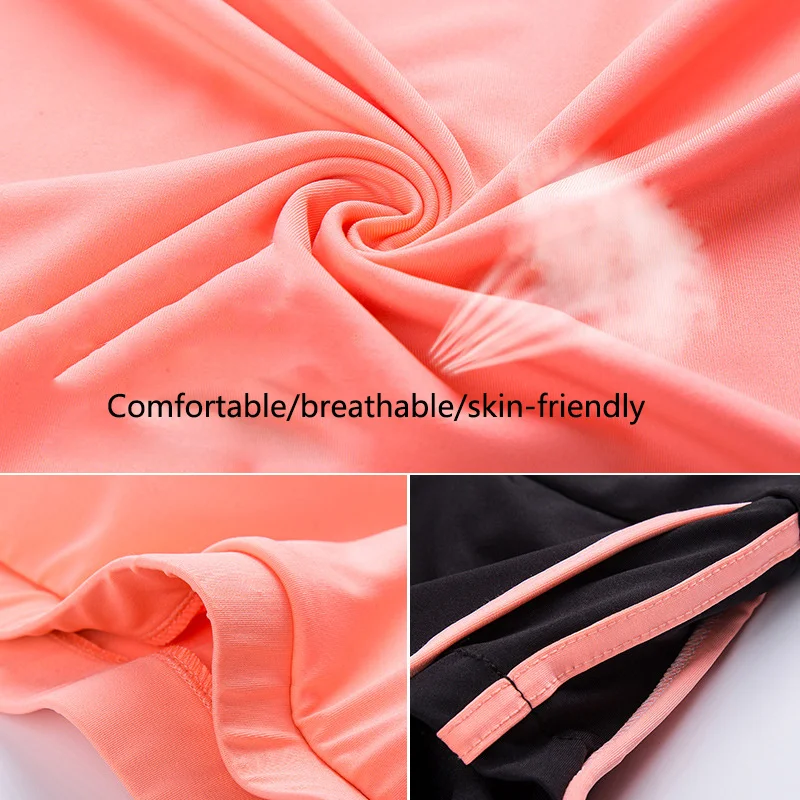 

2/3pcs Fitness Sports Yoga Bras Shorts for Women Short Sleeve Shirt Workout Gym Clothing Circling Running Skin-friendly Suit