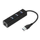 Адаптер USB Gigabit Ethernet с 3 портами, USB 3,0 хаб с USB на сетевую карту Rj45 Lan для Macbook Mac Desktop