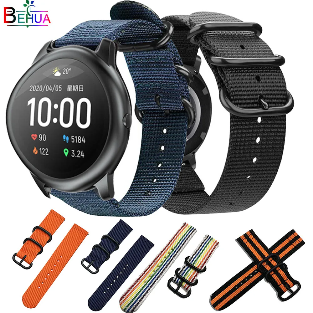 Нейлоновый спортивный ремешок для часов 22 мм Xiaomi haylou solar ls05 умный браслет на