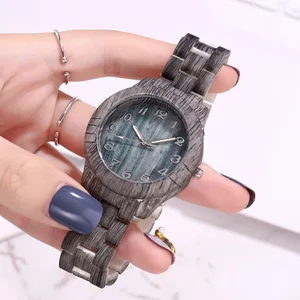 Women Watches Fashion Wood Color Women's Watch Simple Casual Ladies Watch Silicone Strap Female Clock Relogio feminino relojes