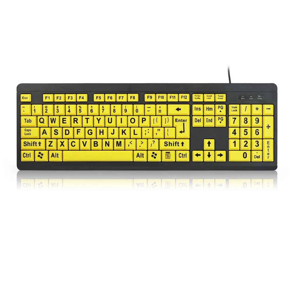 

Hot Desktop Notebook Computer T501 Wired Keyboard USB Large Font Rough Old-Style