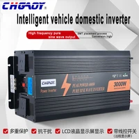chgaoy pure sine wave power inverter 3000 watt dc12 volt to ac 120 volt %ef%bc%8c lcd display dual ac outletsusb 2 1a