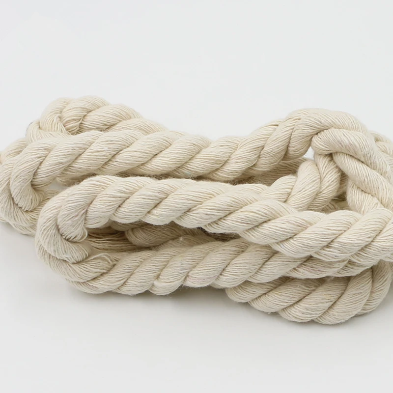 4 мм 20 бежевая хлопковая веревка толстые хлопковые шнуры для украшения дома