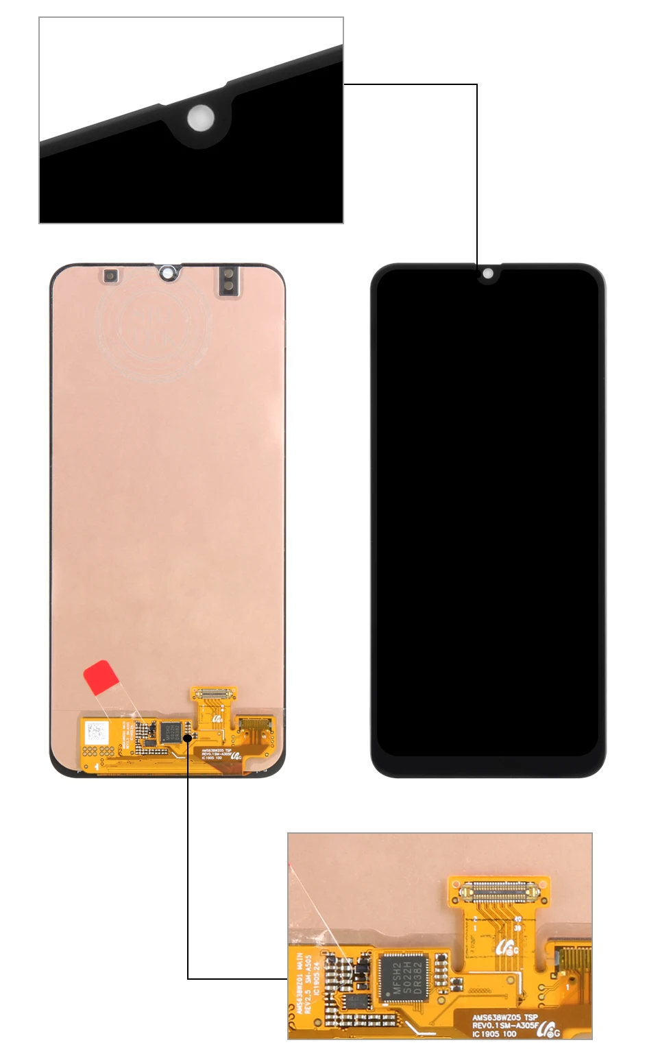AMOLED экран для samsung Galaxy A30 ЖК сенсорный дигитайзер сенсор стекло в сборе для samsung A30 дисплей A305 A305F A305FD