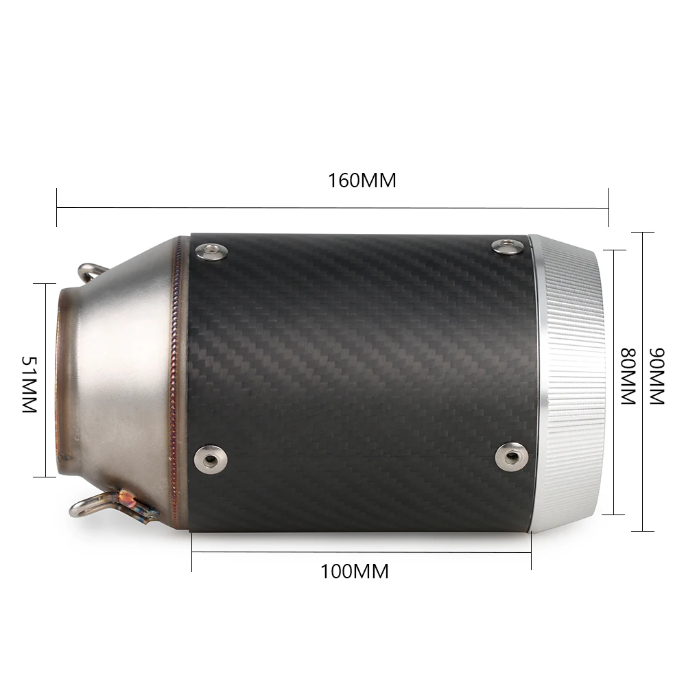 51 мм Универсальный Мотоцикл выхлопная труба аксессуары для глушителя дБ убийца