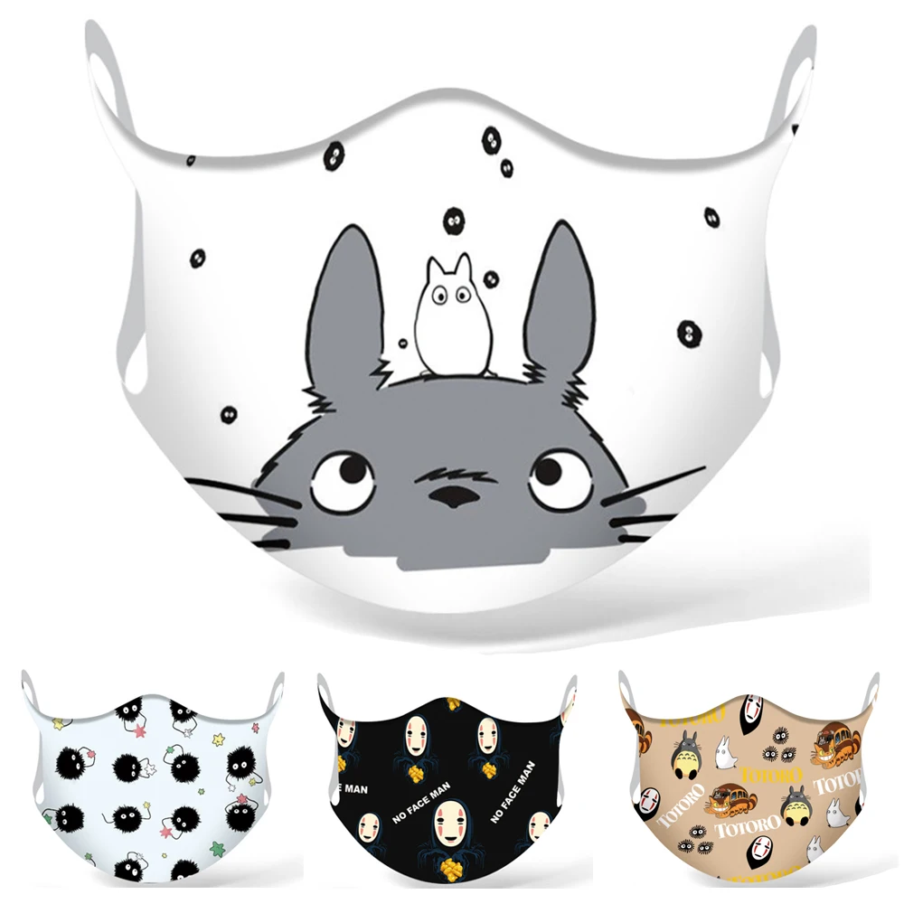 Маска для лица взрослых Tonari Totoro Унесенные призраками NoFace Безликий Earloops дышащие